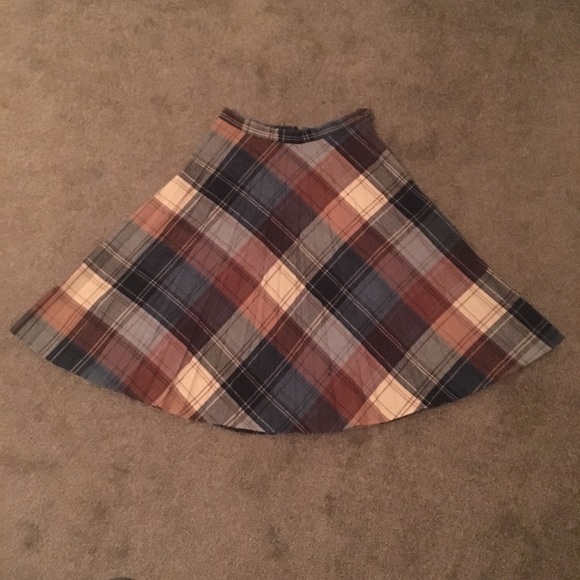 Vintage Pleated Plaid Circle Skirt - Picture 1 of 2